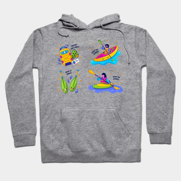 Kayak Lover Collection Hoodie by Mako Design 